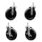 Service Caster 6 Inch Phenolic Wheel Swivel 58 Inch Threaded Stem Caster Set 2 Brakes SCC SCC-TS20S615-PHS-58212-2-TLB-2 - alternate 1